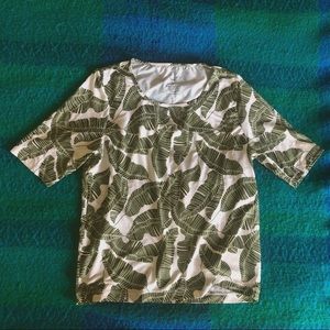 Seea Rashguard, Loose Fitting, Green Tropical